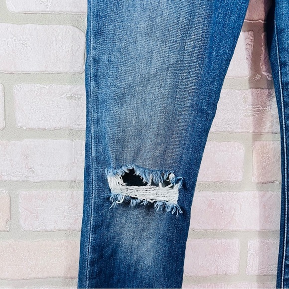 Frame Denim Le High Skinny Distressed Jeans in Saxon Wash Size 27 - Picture 9 of 13